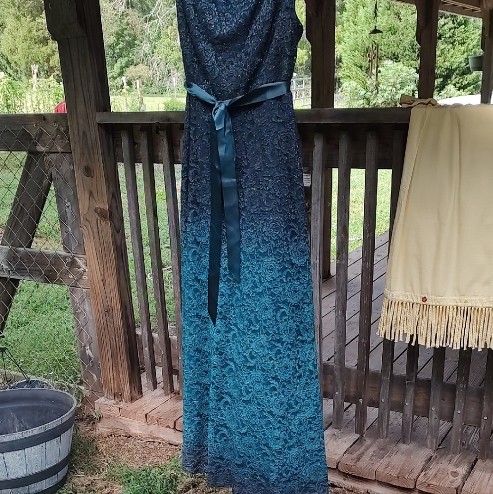 Chic Navy Lace Long Sleeve Dress